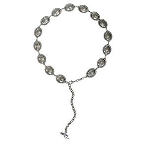 M & F Western Women's Angel Ranch Floral Concho Belt in Silver