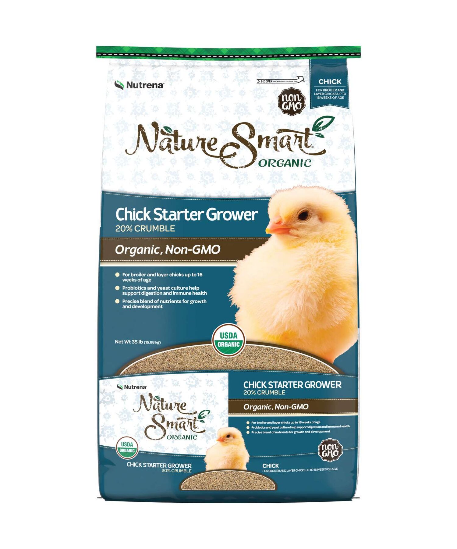 Nutrena Nature Smart Organic Chick Starter Grower Feed, 35-Lb