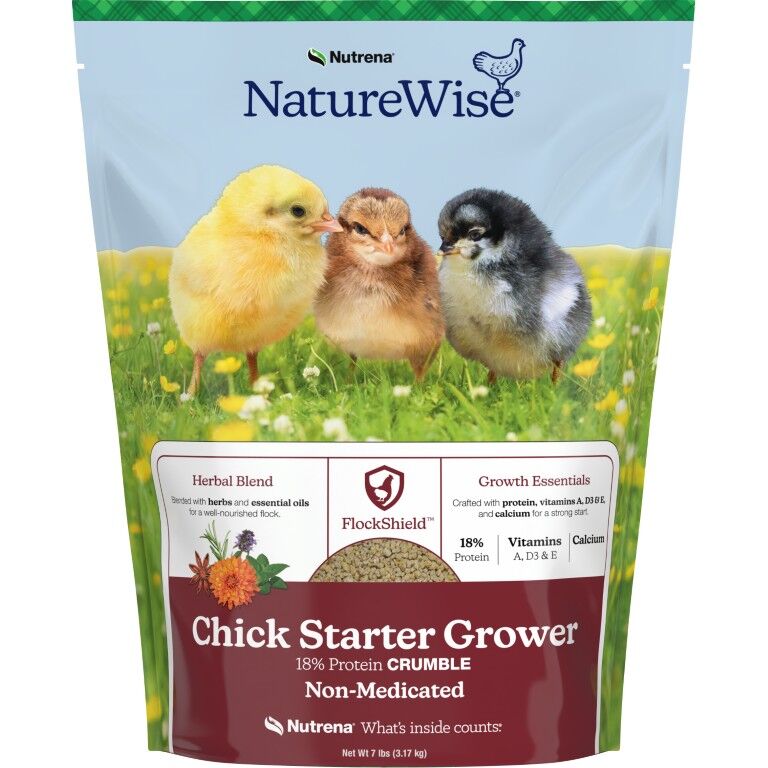 Nutrena NatureWise Chick Starter Grower 18% Crumble Non-Medicated, 7-Lb