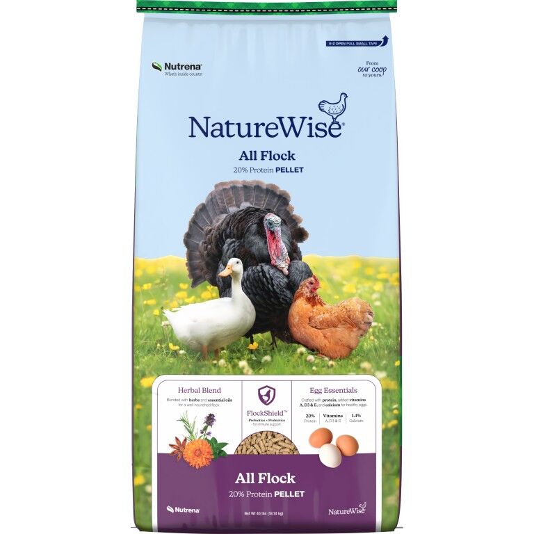Nutrena NatureWise All Flock 20% Protein Pellet, 40-Lb