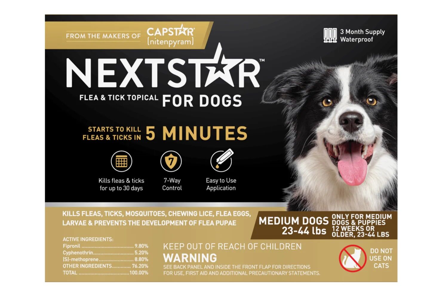 Capstar Nextstar Flea & Tick Topical for Medium Dogs, 3-Months
