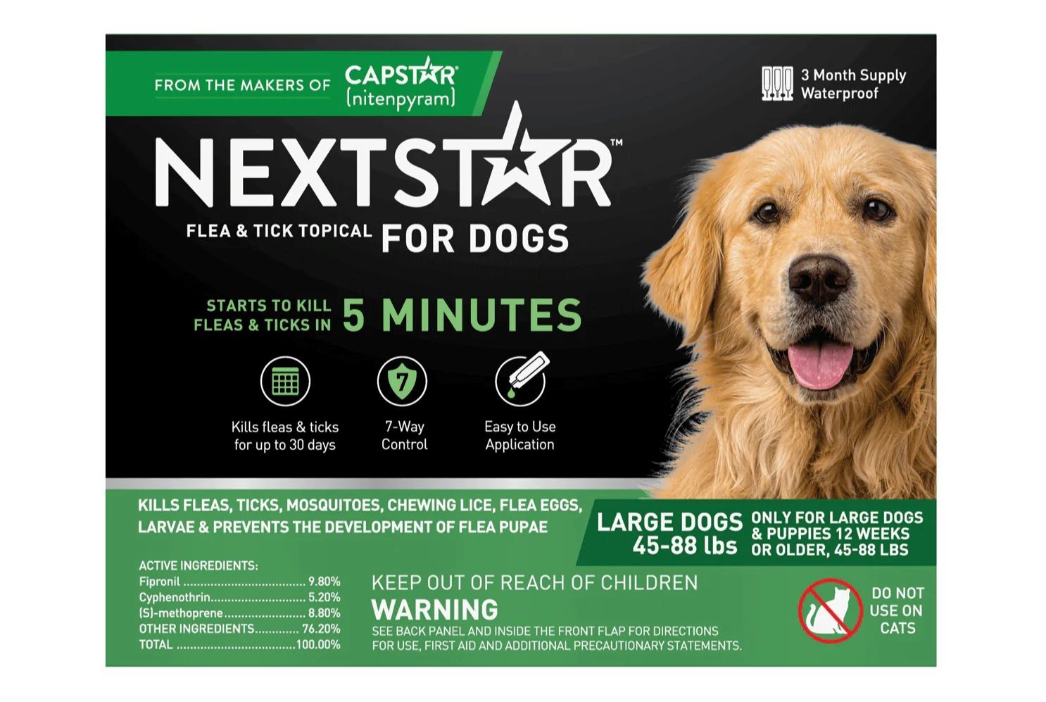 Capstar Nextstar Flea & Tick Topical for Large Dogs, 3-Months
