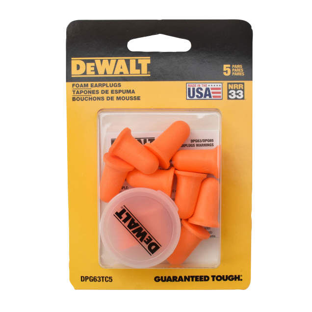 DEWALT Bell Shape Disposable Foam Earplugs