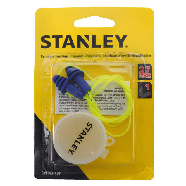 Stanley Reusable Rubber Earplugs with Case