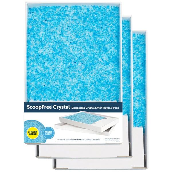 PetSafe Fresh Scent ScoopFree Crystal Disposable Litter Tray, 3-Pk