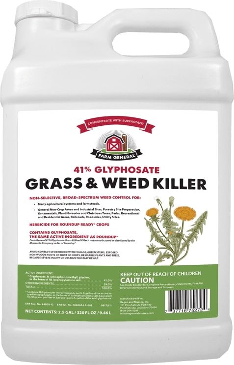 Farm General 41% Glyphosate Grass & Weed Killer, 2.5-Gal