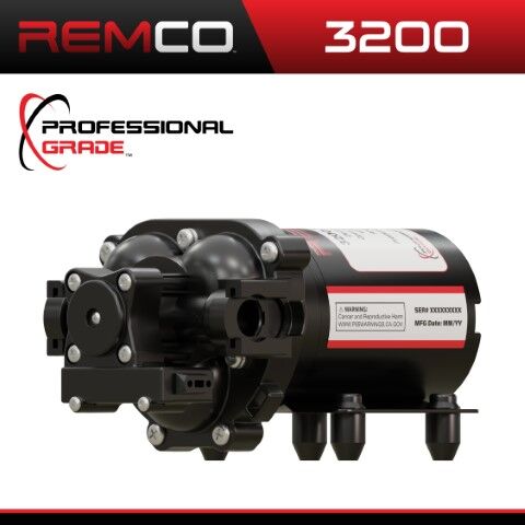 Remco Professional Grade 3200 Sprayer Pump, 12-V, 3.5-GPM, 60-PSI, 3/8-In QA Port