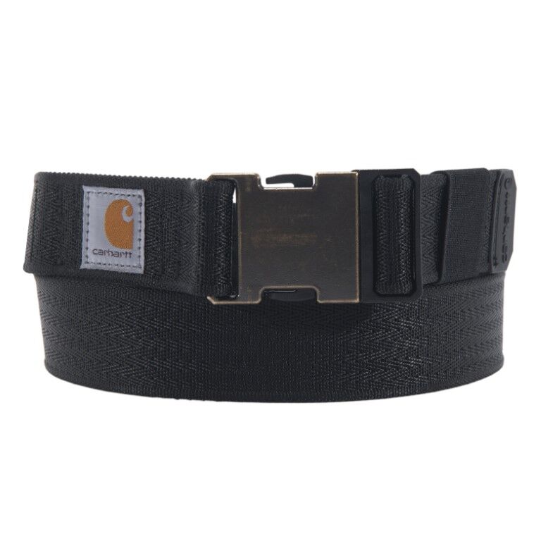 Carhartt Men's Rugged Flex Nylon Webbing Belt in Black