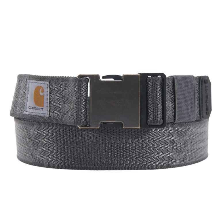 Carhartt Men's Rugged Flex Nylon Webbing Belt in Gravel