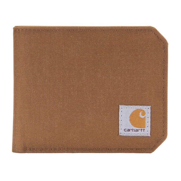 Carhartt Men's Nylon Duck Bifold Wallet in Carhartt Brown
