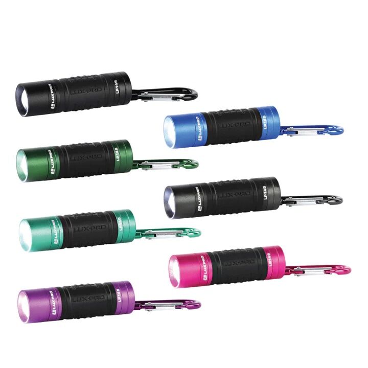 LuxPro Mini Focus 40 Lumen LED Keychain Flashlight With Tackgrip Assorted Colors