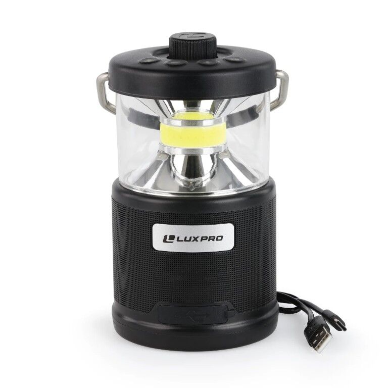 LuxPro Rechargeable 572 Lumen Lantern With Bluetooth Speaker