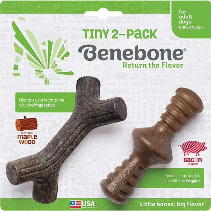 Benebone Tiny 2-Pack Dog Chew Toys