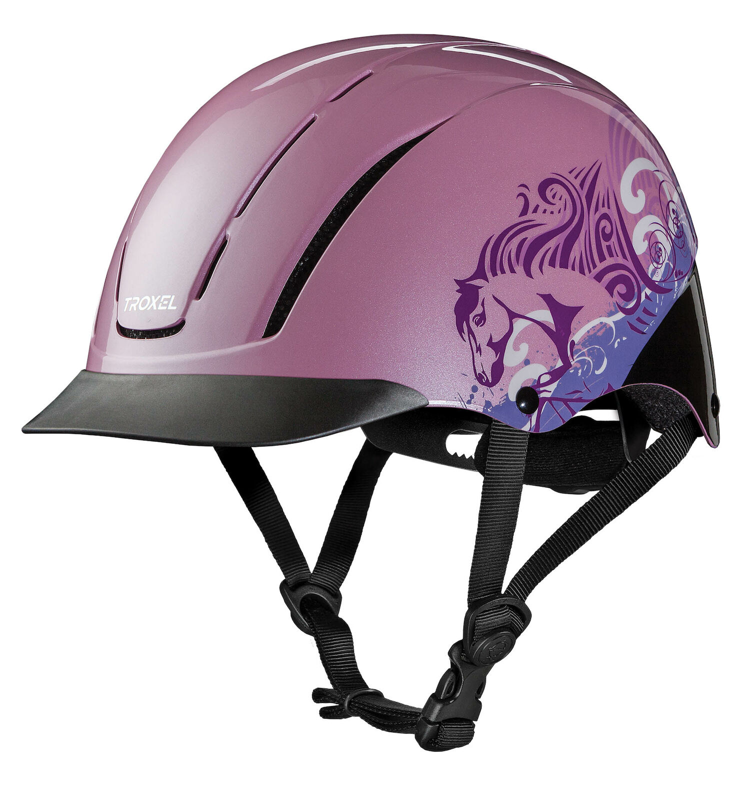 Troxel Spirit Riding Helmet in Pink Dreamscape, Extra Small