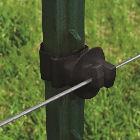 Wrap Around T-Post Claw Insulator in Black, 25-Pk