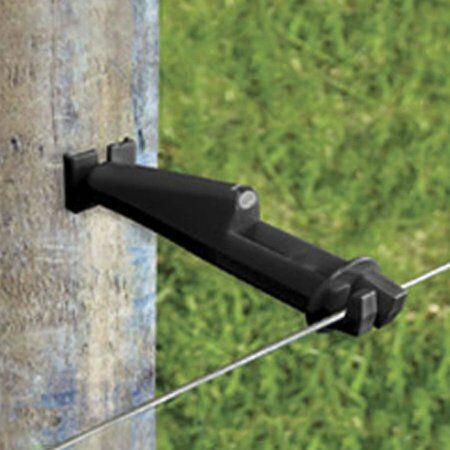 Patriot 5-In Wood Post Slant Nail Insulator in Black