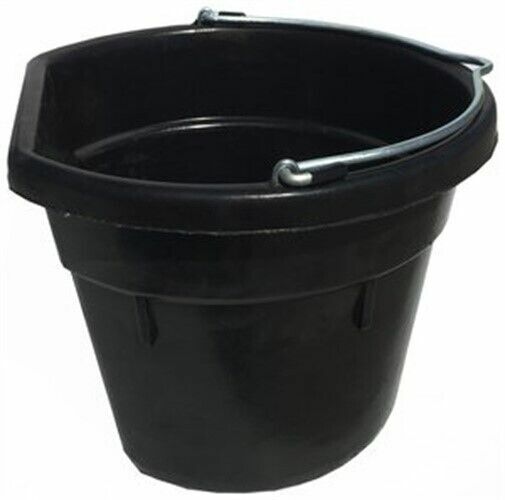 Rubber Flatback Bucket, 12-Qt