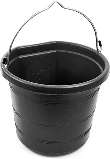 Rubber Flatback Bucket, 18-Qt