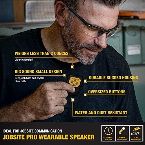 DeWALT Jobsite Pro Wearable Bluetooth Speaker