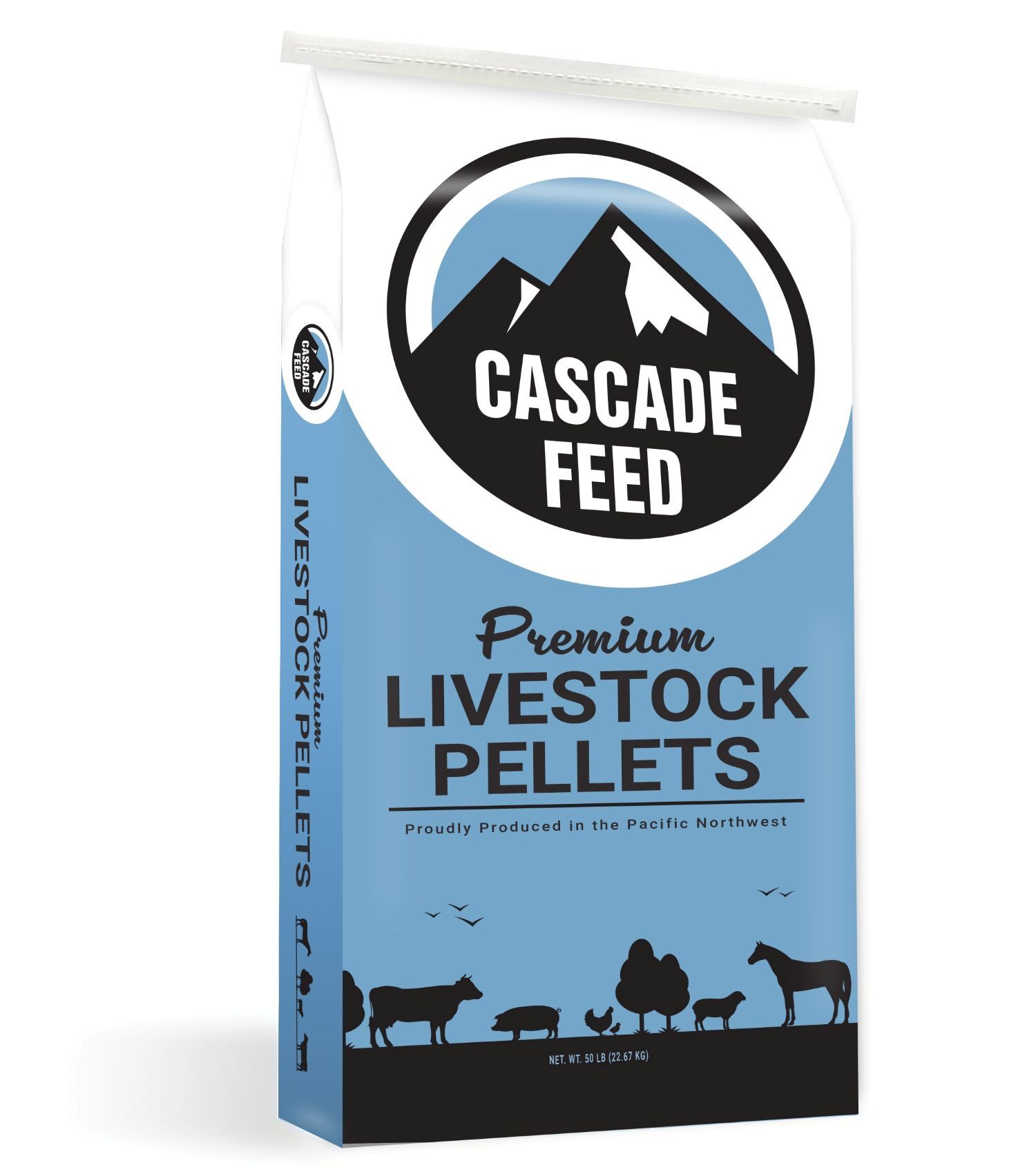 Cascade Feed Fortified 12% Premium Livestock Pellets, 50-Lb