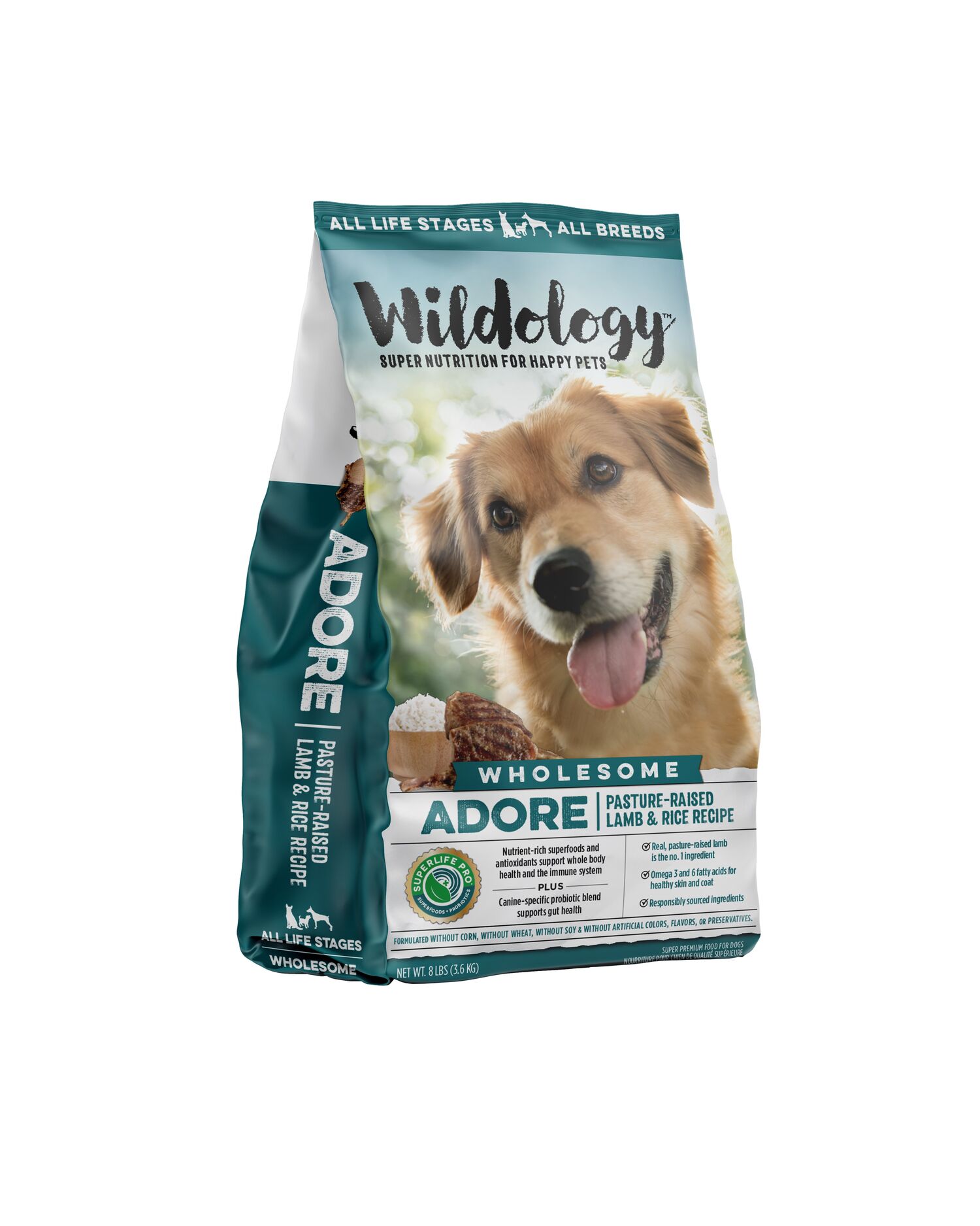 Wildology Adore Pasture-Raised Lamb & Rice Dog Food, 8-Lb