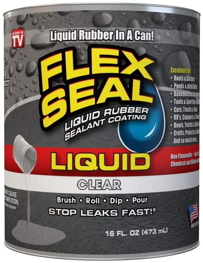 Flex Seal Liquid Rubber Sealant Clear Coating, 16-Oz