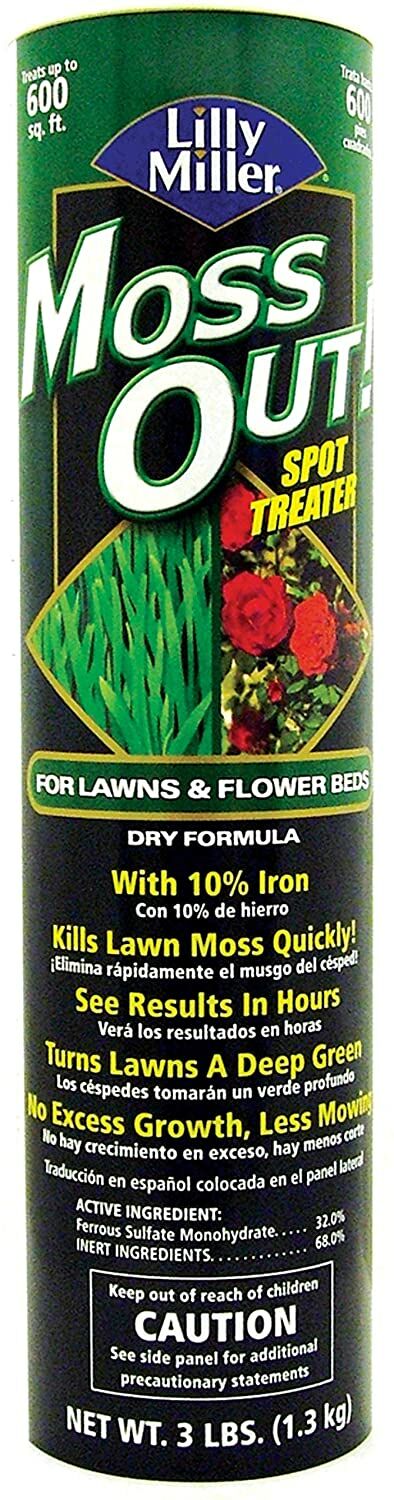 Lilly Miller MOSS OUT! Spot Treater for Lawns & Flower Beds, 3-Lb Container
