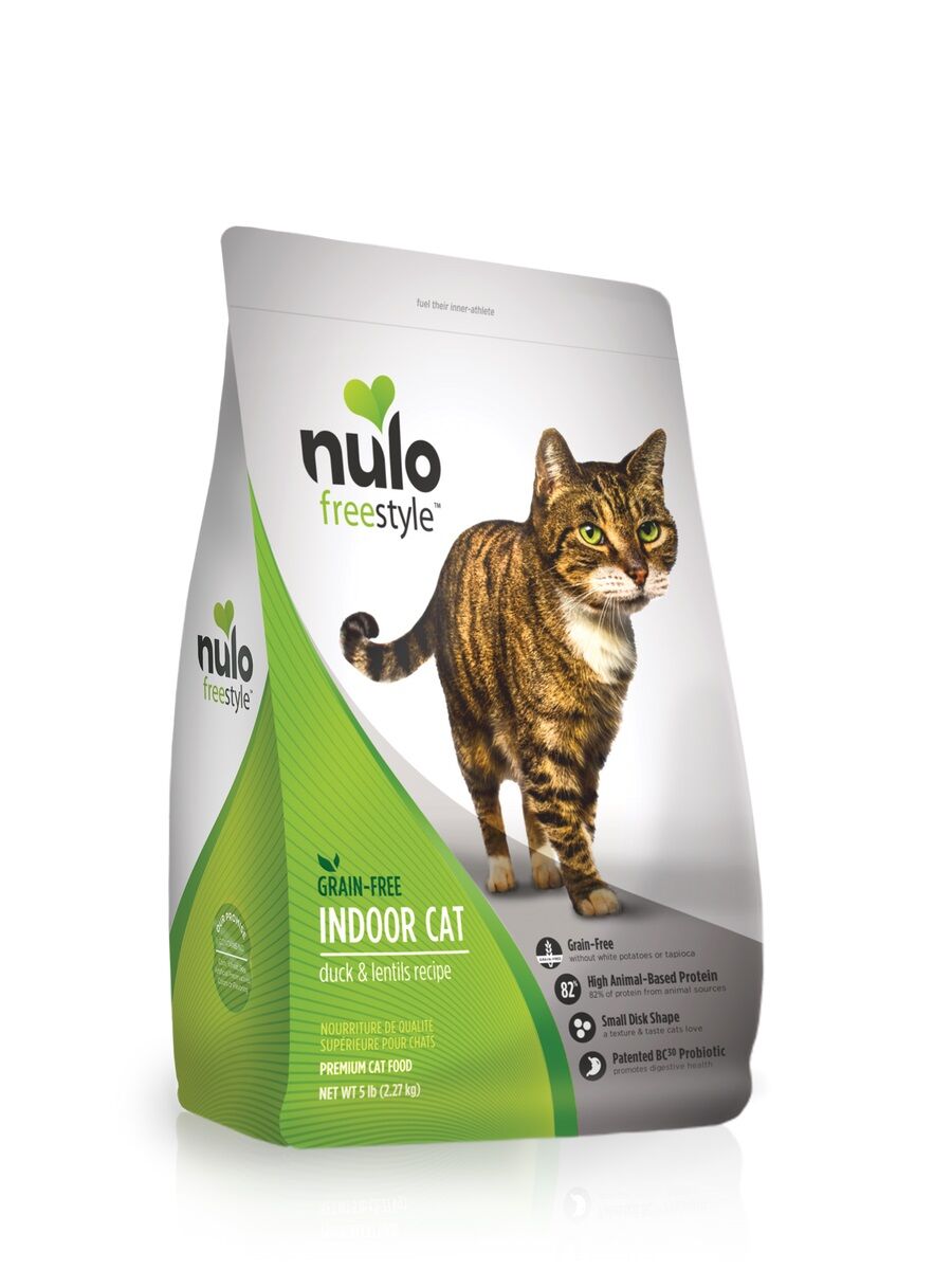 Nulo FreeStyle Indoor Cat Grain-Free Duck & Lentils Dry Food, 5-Lb Bag