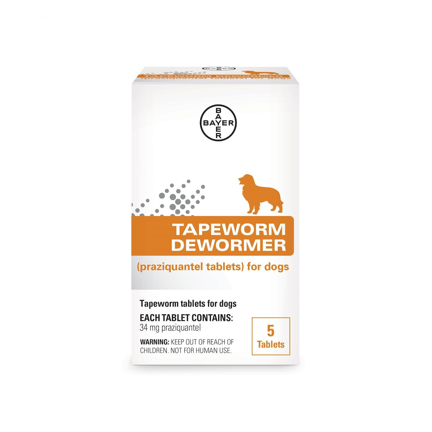 Tapeworm Dewormer Praziquantel Tablets for Dogs, 5-Ct