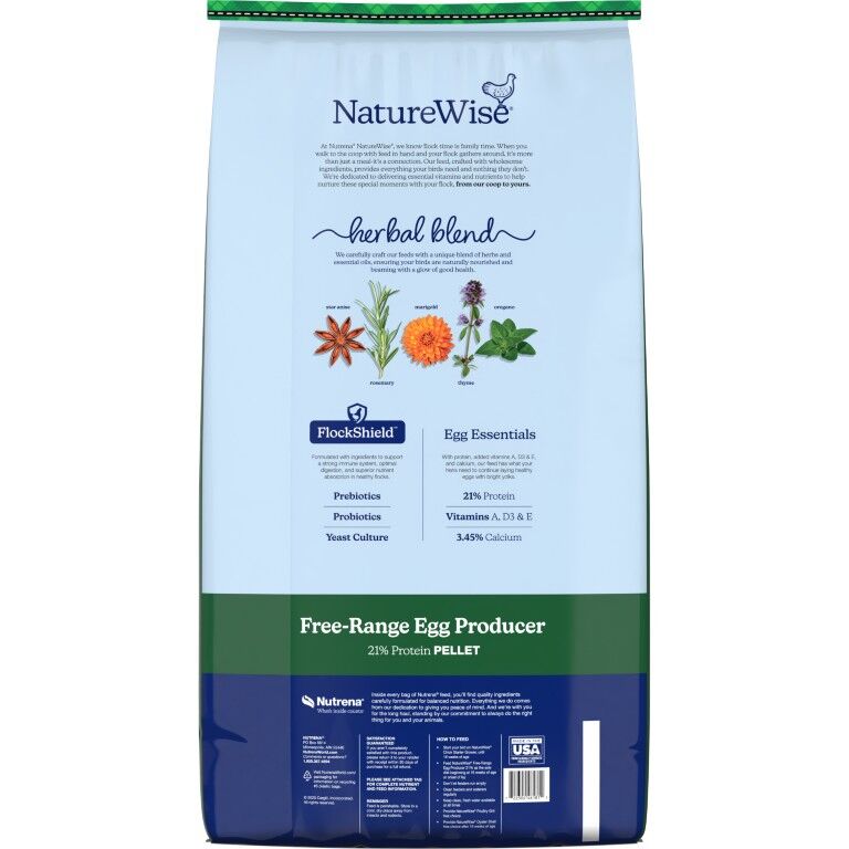 Nutrena NatureWise Free-Range Egg Producer 21% Protein Pellet, 50-Lb