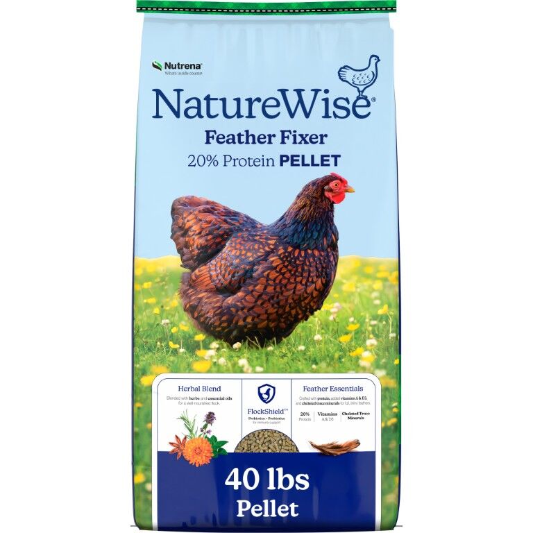 Nutrena NatureWise Feather Fixer 20% Protein Pellet, 40-Lb