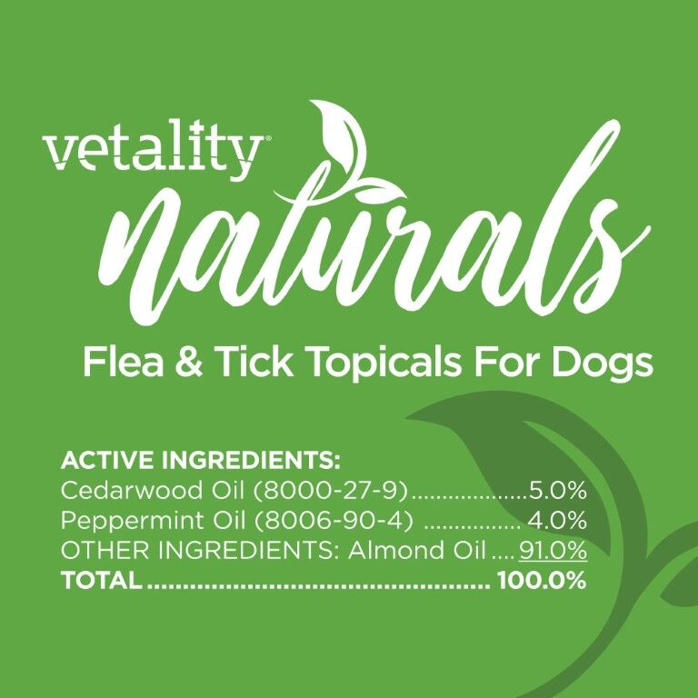 Vetality Naturals Flea & Tick Topicals For Dogs Up To 15-Lb