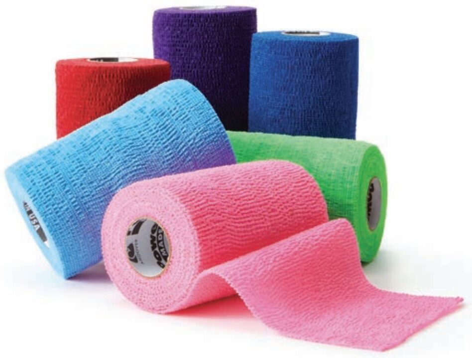 Andover Powerflex Equine Flexible Cohesive Bandage Light Blue, 4-In x 5-Yd