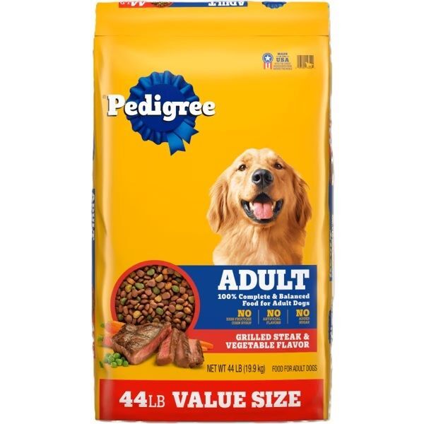 PEDIGREE Adult Grilled Steak & Vegetable Flavor Dog Food, 44-Lb