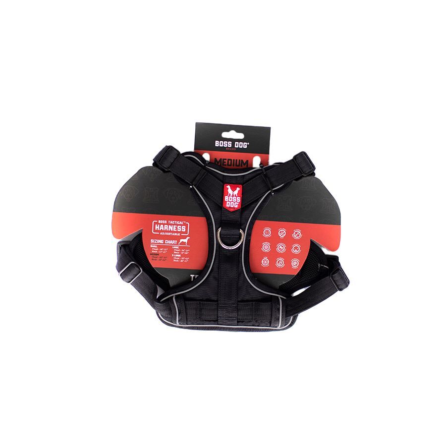 Boss Dog Medium Black Tactical Harness