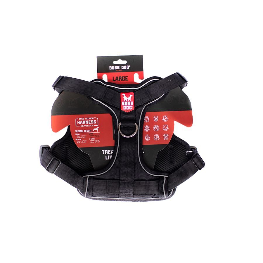 Boss Dog Large Black Tactical Harness