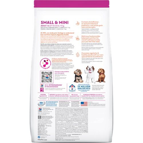 Hill's Science Diet Adult Perfect Digestion Small & Mini Chicken & Brown Rice Dog Food, 12-Lb