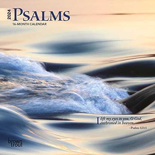 Brown Trout Publisher 2024 Psalms Monthly Mini Wall Calendar, 7-In x 14-In