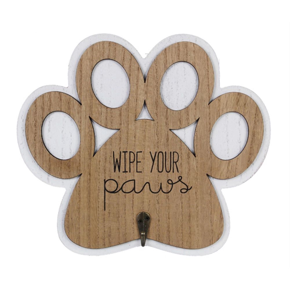 Young's Wood Paw Shaped Pet Hook