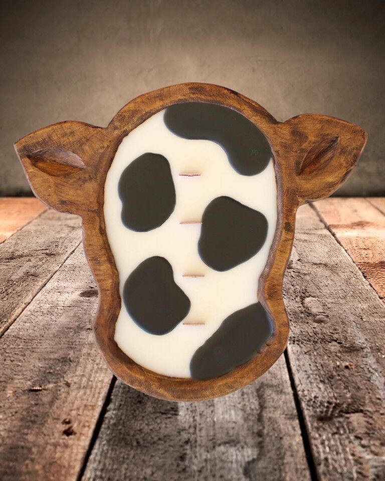 McCall's Candles Country Store Cow Bread Bowl Candle, 20-Oz