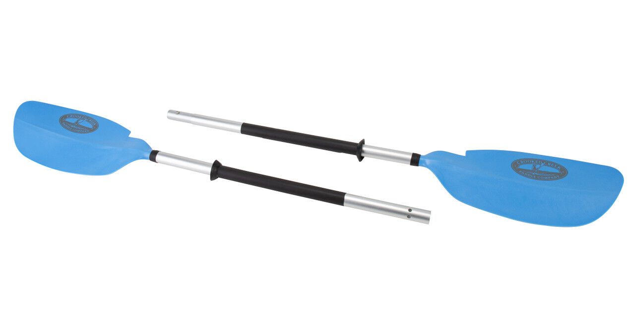Camco Crooked Creek Asymmetrical Blue Kayak Paddle, 7-Ft