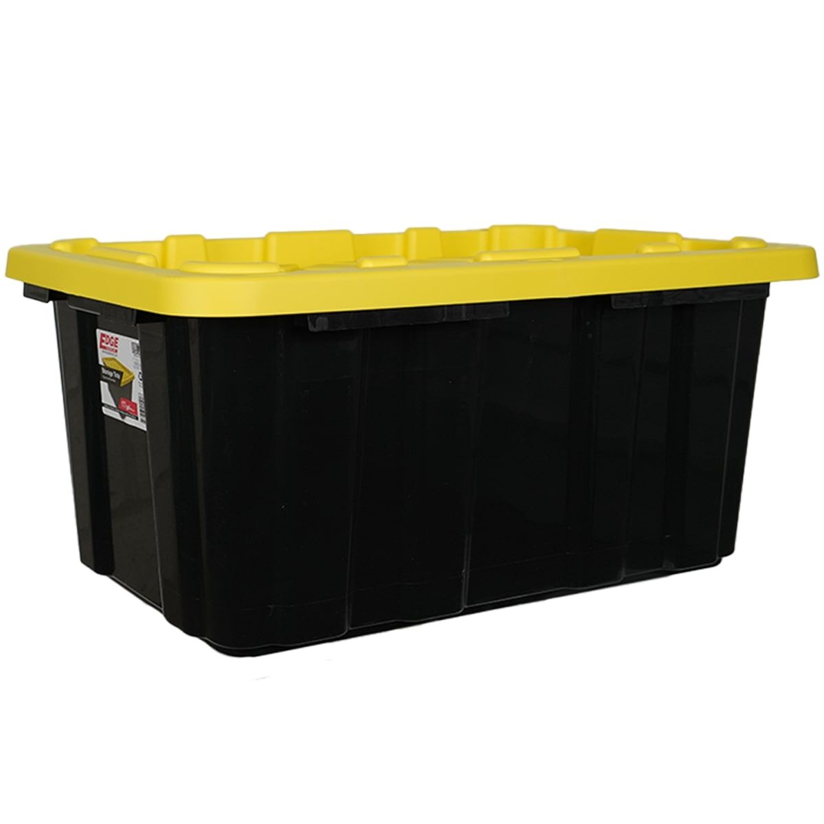 Edge Plastics Black and Yellow Tough Tote, 40-Gal