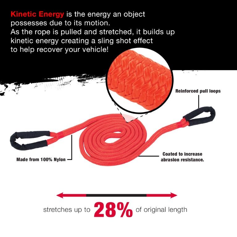 Erickson 44,200-Lb Kinetic Recovery Rope, 1.25-In X 30-Ft