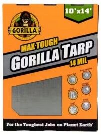 Gorilla Silver Tough Tarp 14-Mil, 10-Ft x 14-Ft