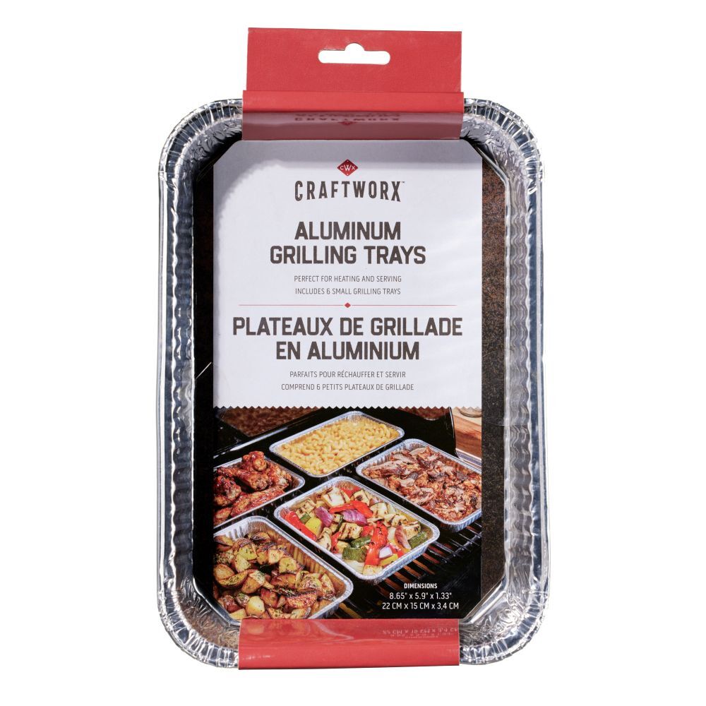 Craftworx Aluminum Grilling Pans, 6-Pk