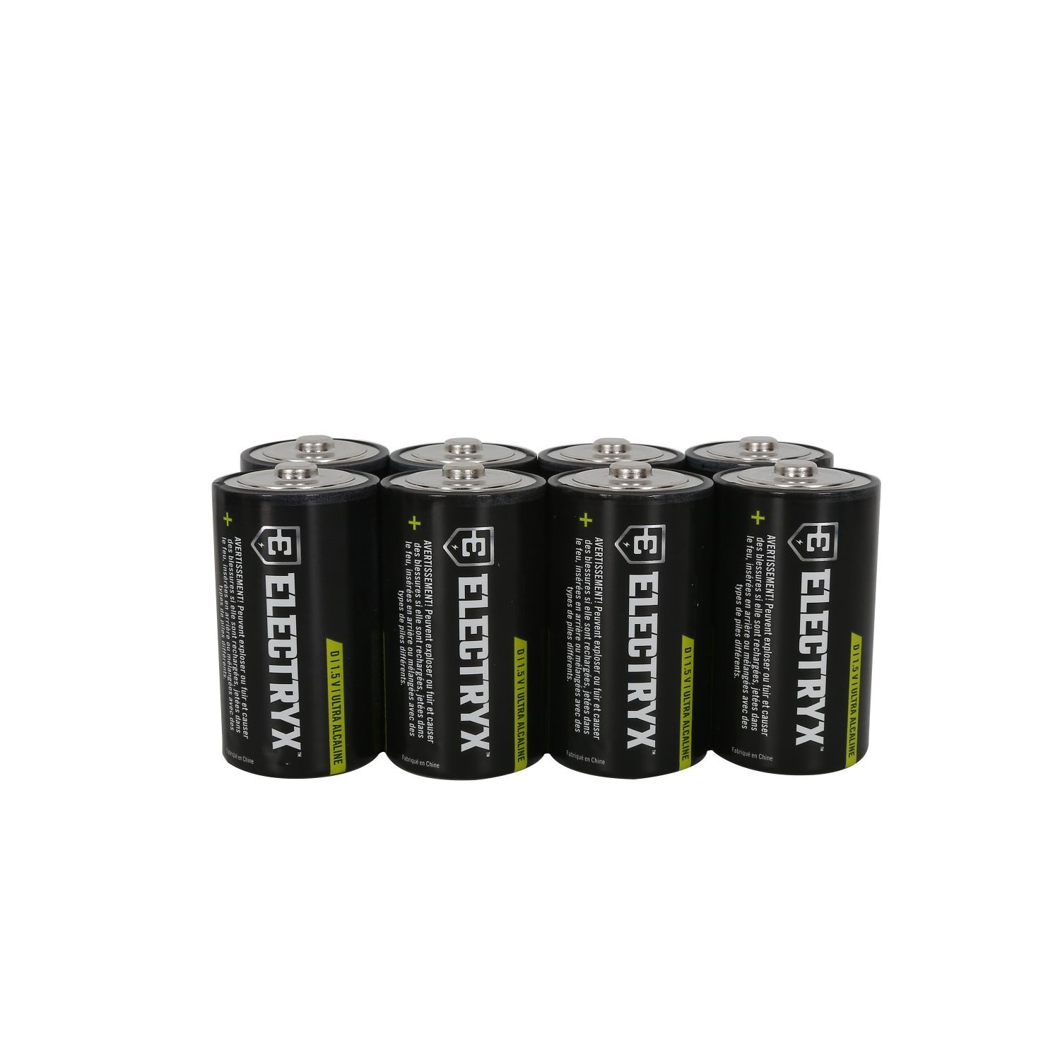 Electryx D / 1.5 Volt Ultra Alkaline Batteries, 8-Pk
