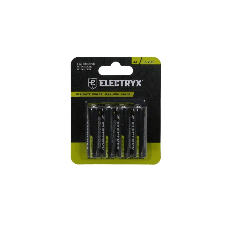 Electryx AA / 1.5-V Ultra Alkaline Batteries, 8-Pk