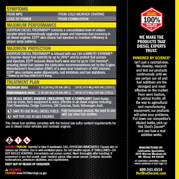 HotShot's Secret Everyday Diesel Treatment, 16-Oz Squeeze