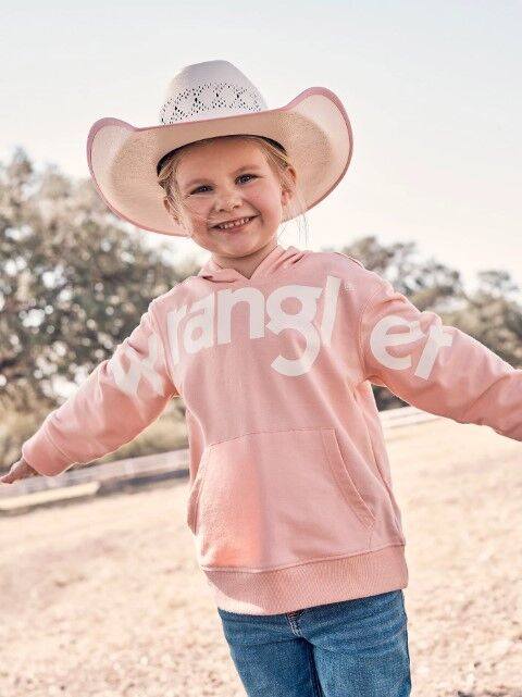 Wrangler Girl's Wrangler Bold Logo Hoodie