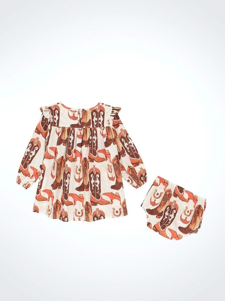 Wrangler Girl's Western Print Trapeze Dress